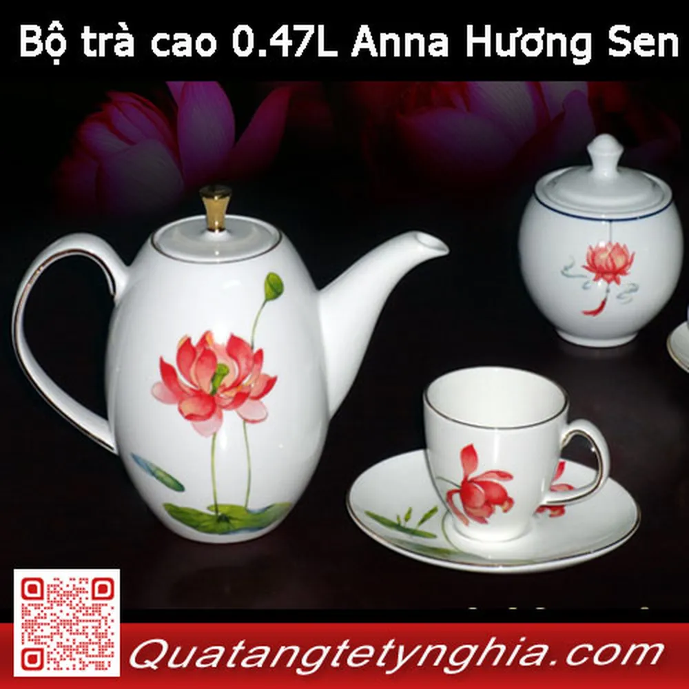 Bộ trà cao 0.47L Anna Hương Sen