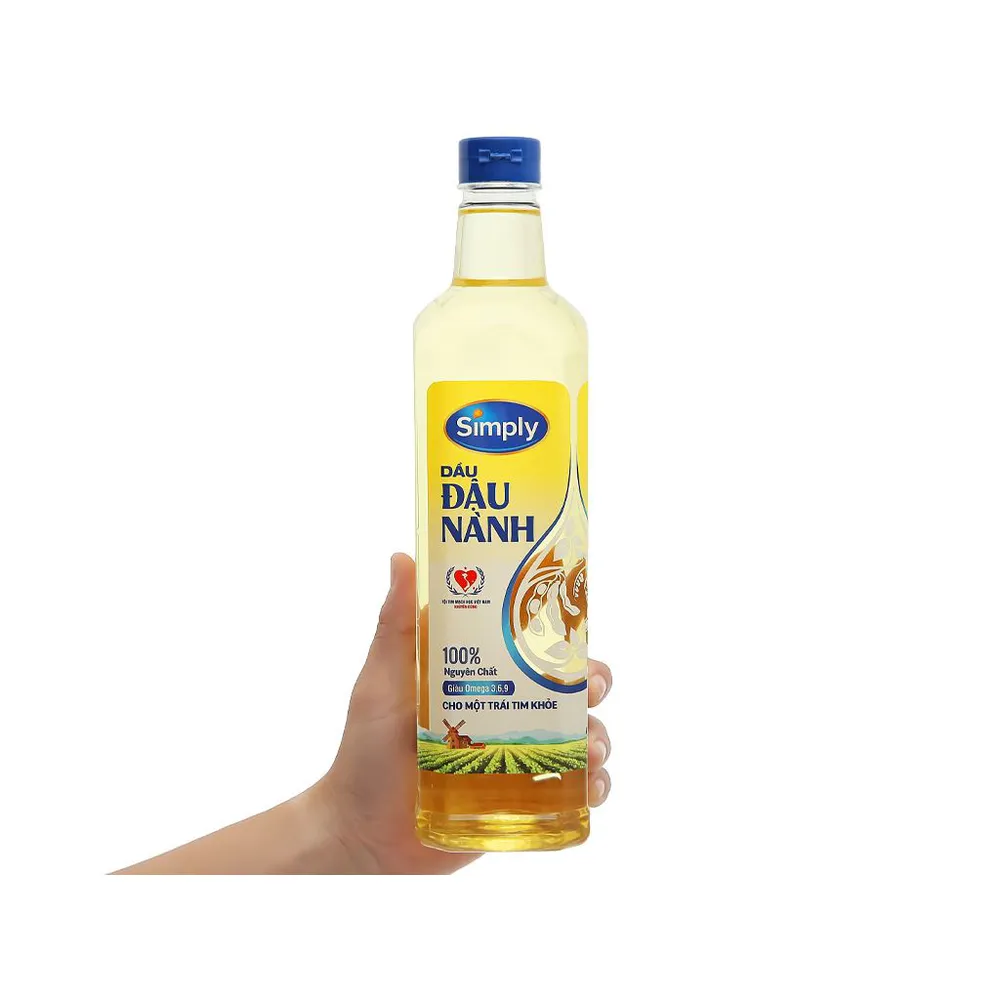 Dầu đậu nành nguyên chất Simply chai 1l