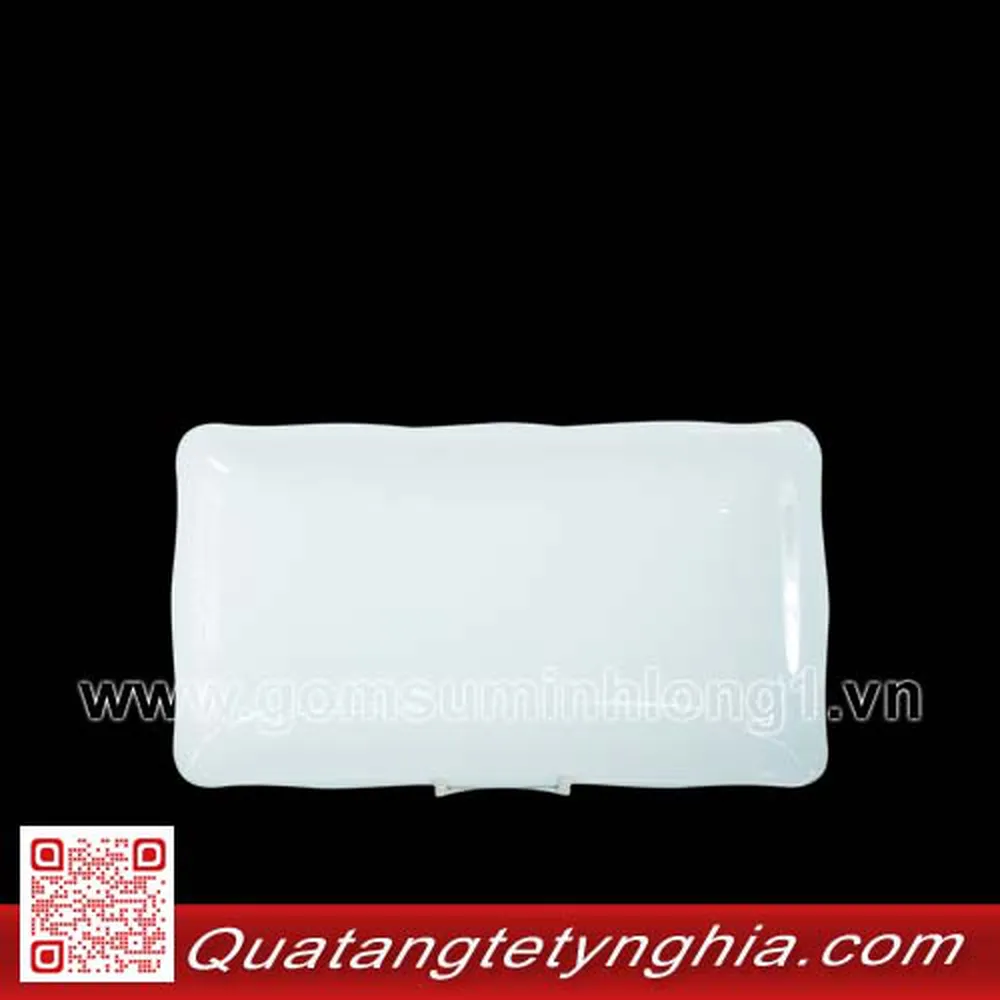 Dĩa Chữ Nhật 22*13cm Mẩu Đơn