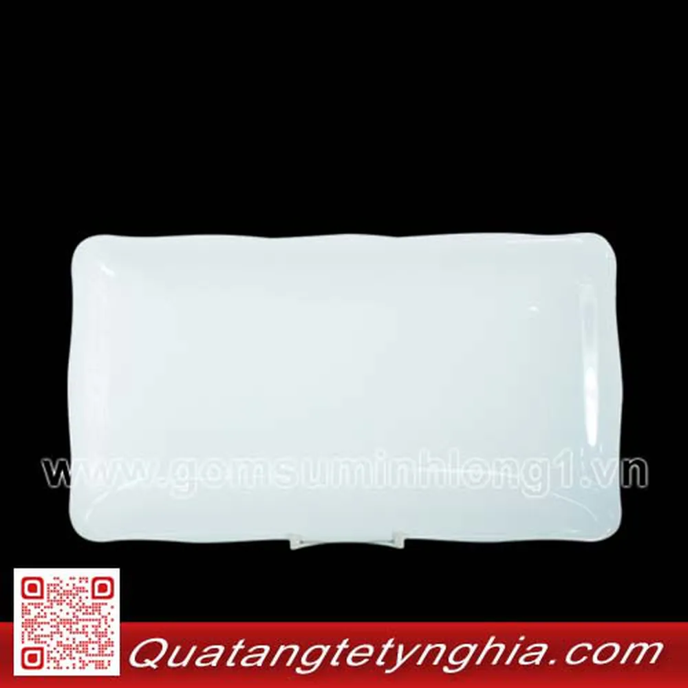 Dĩa Chữ Nhật 25*17cm Mẩu Đơn