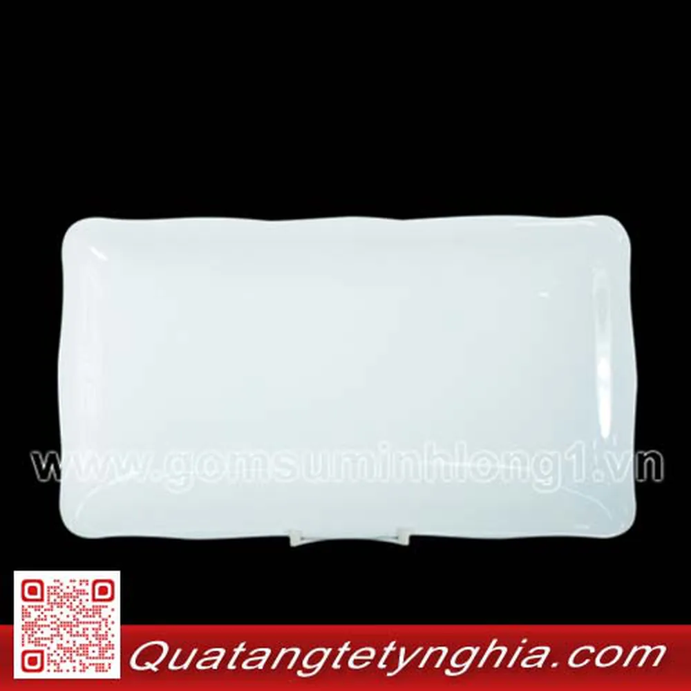 Dĩa Chữ Nhật 30*17cm Mẩu Đơn