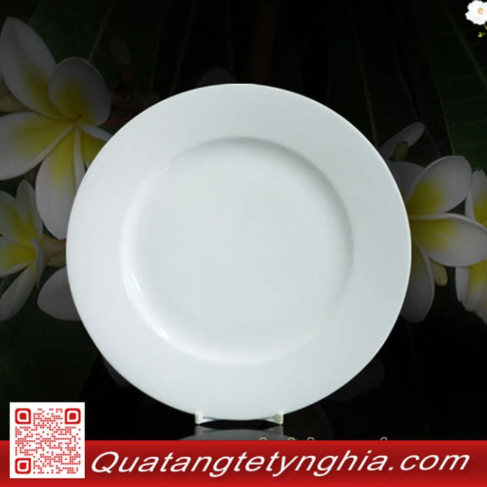 Dĩa tròn 25cm Trắng Jas