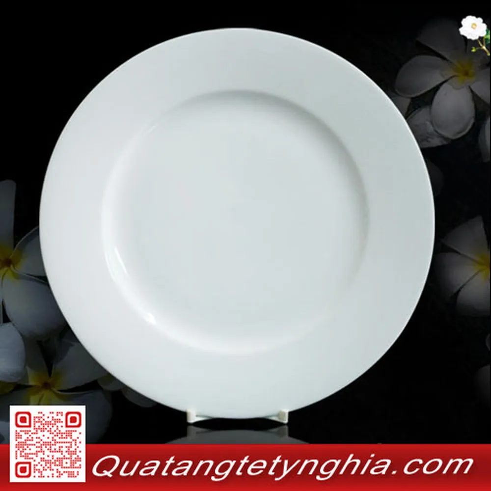 Dĩa tròn 31cm Trắng Jas