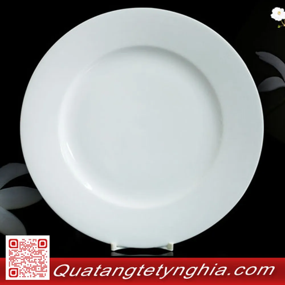 Dĩa tròn 35cm Trắng Jas