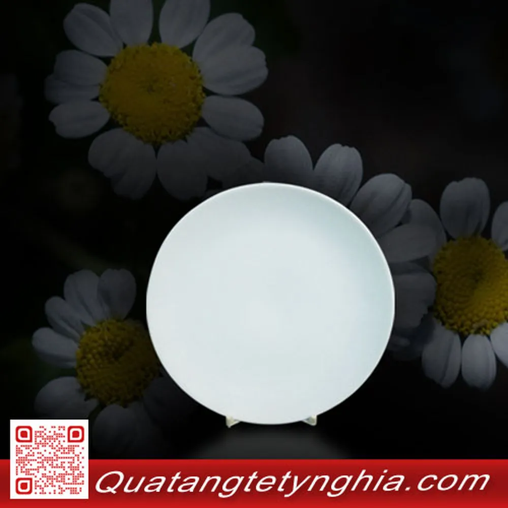 Dĩa tròn ảo 16cm Trắng Daisy