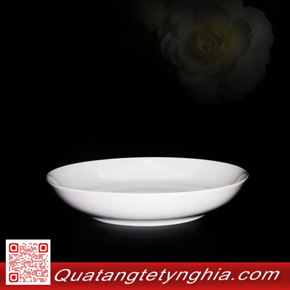 Dĩa tròn sâu 20cm Came Trắng