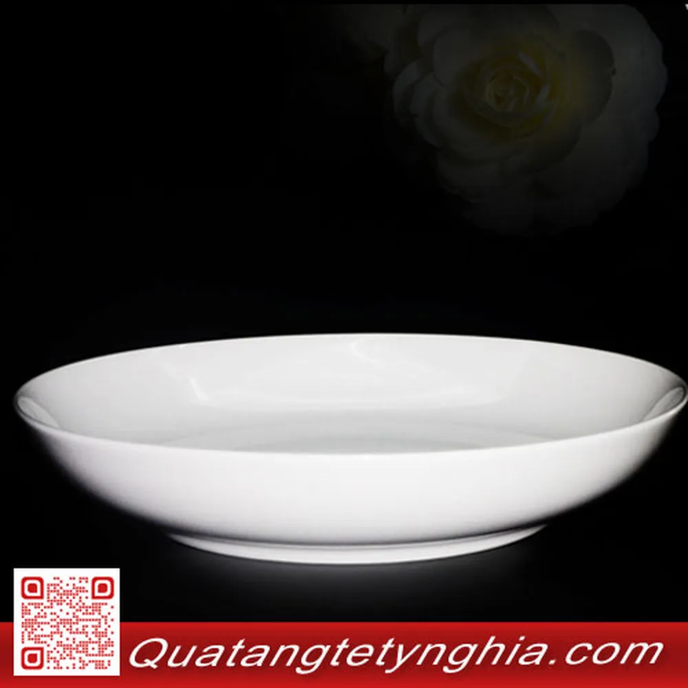 Dĩa tròn sâu 27cm Came Trắng