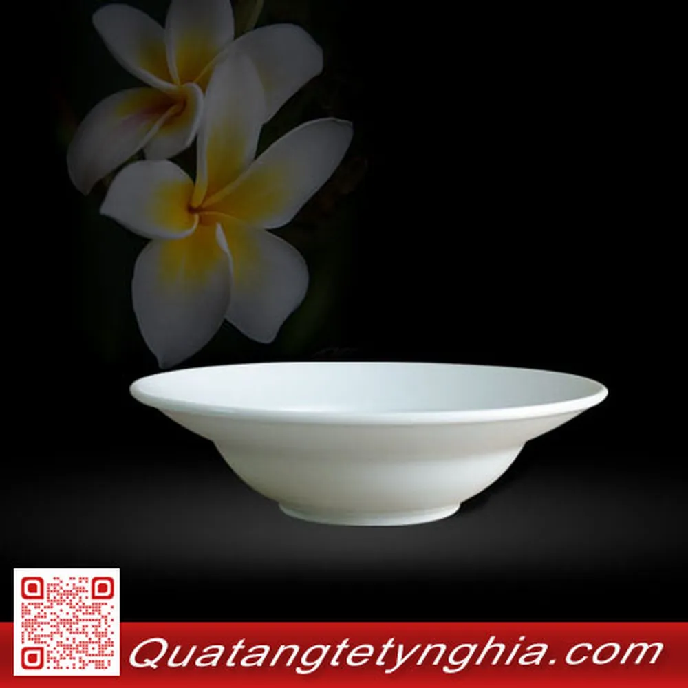 Dĩa vành sâu 23cm Trắng