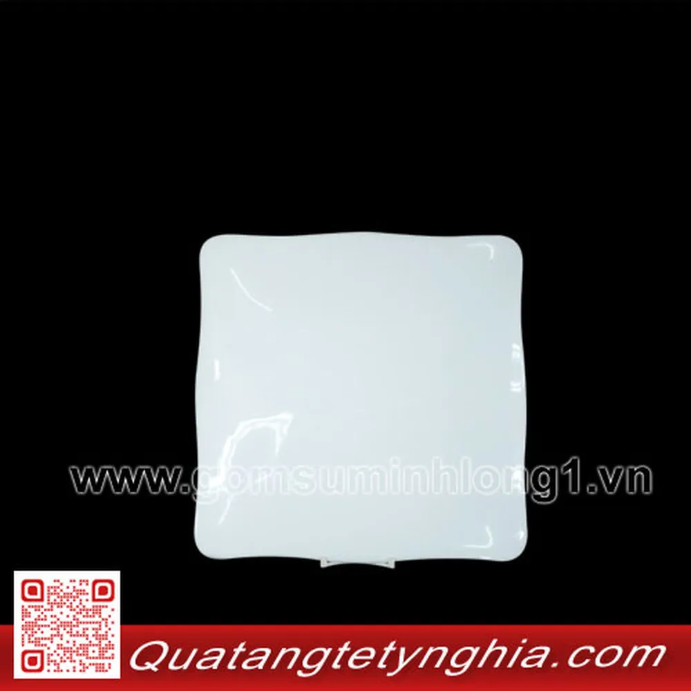 Dĩa Vuông 17cm Mẩu Đơn