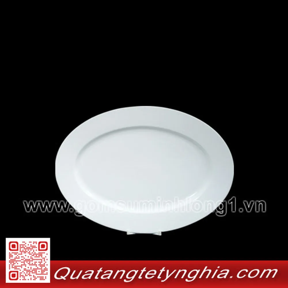 Dĩa xoài 21cm Trắng