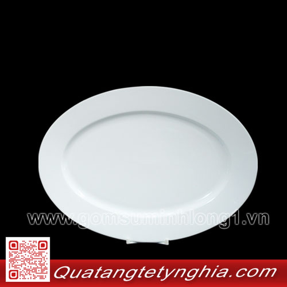 Dĩa xoài 25cm Trắng