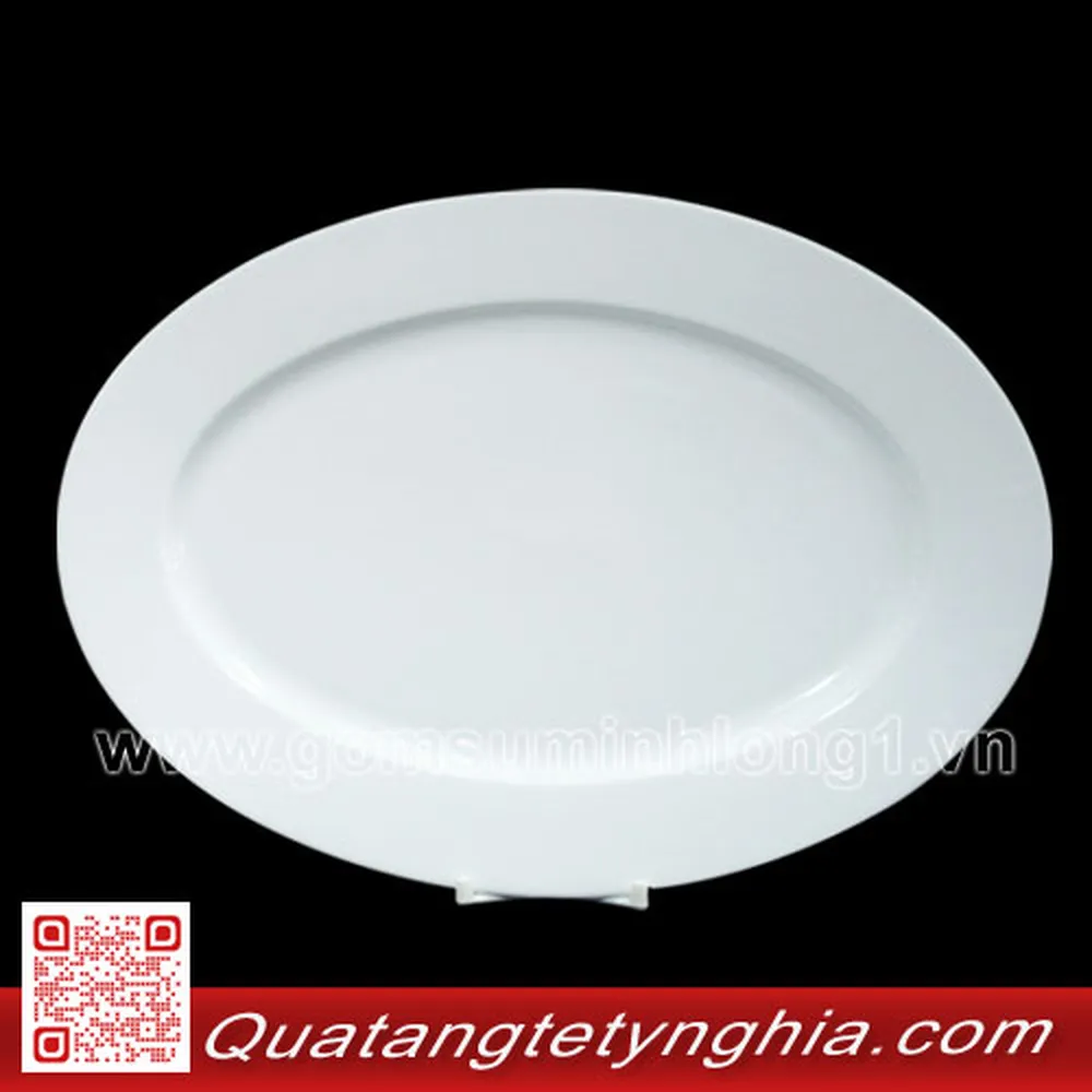 Dĩa xoài 32cm Trắng