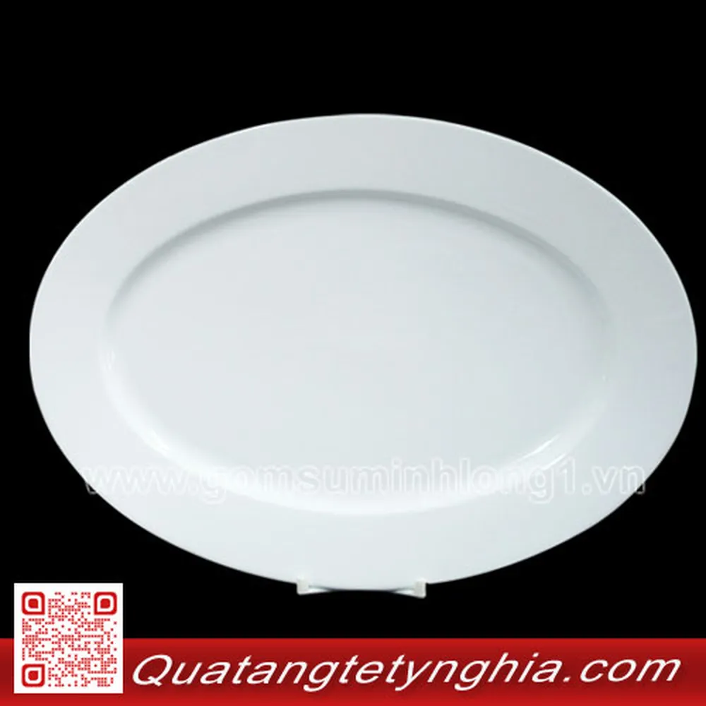 Dĩa xoài 37cm Trắng