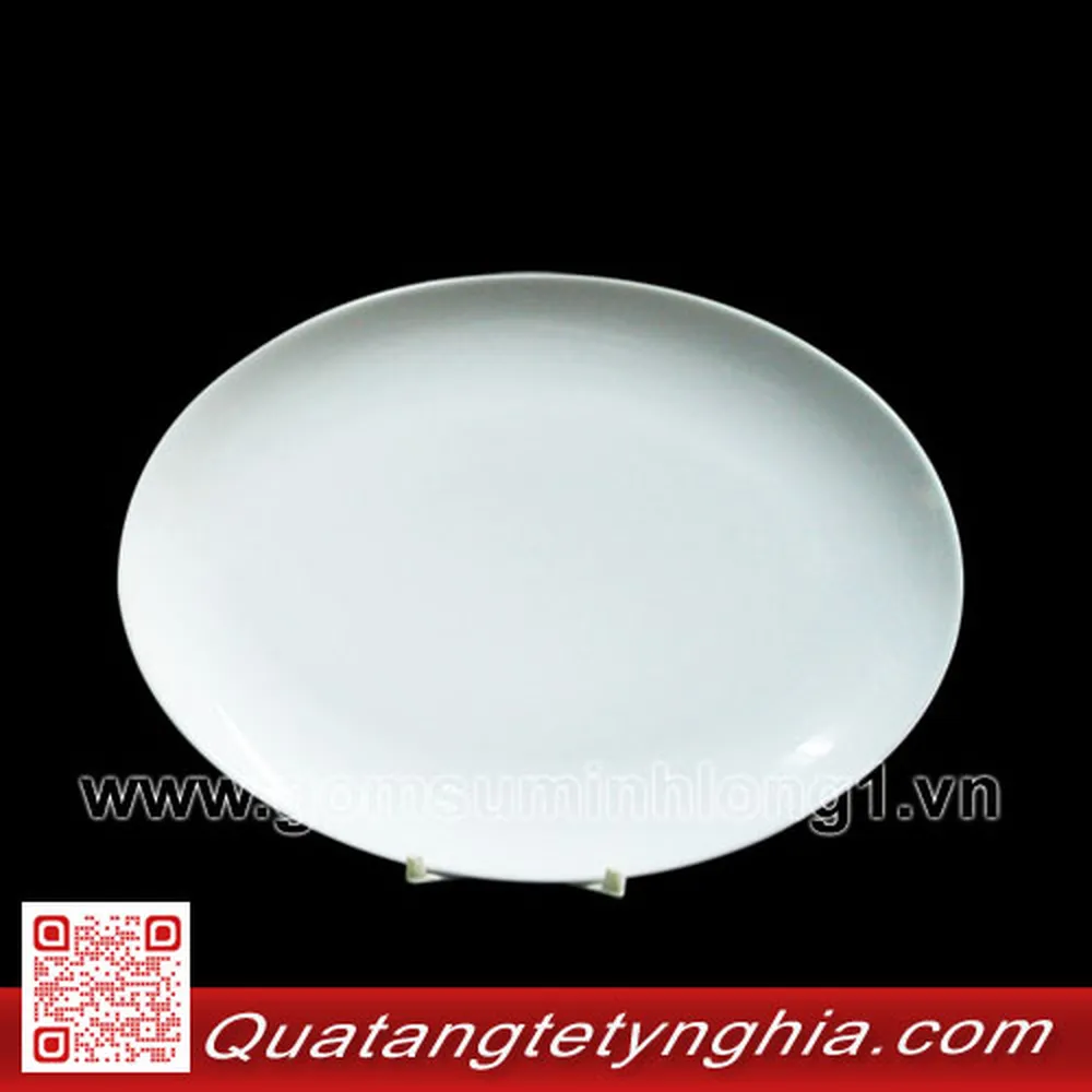 Dĩa xoài ảo 25cm Came Trắng