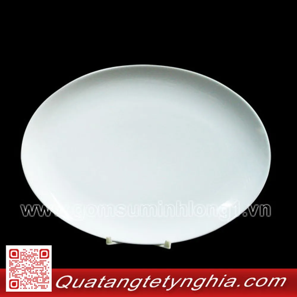 Dĩa xoài ảo 28cm Came Trắng