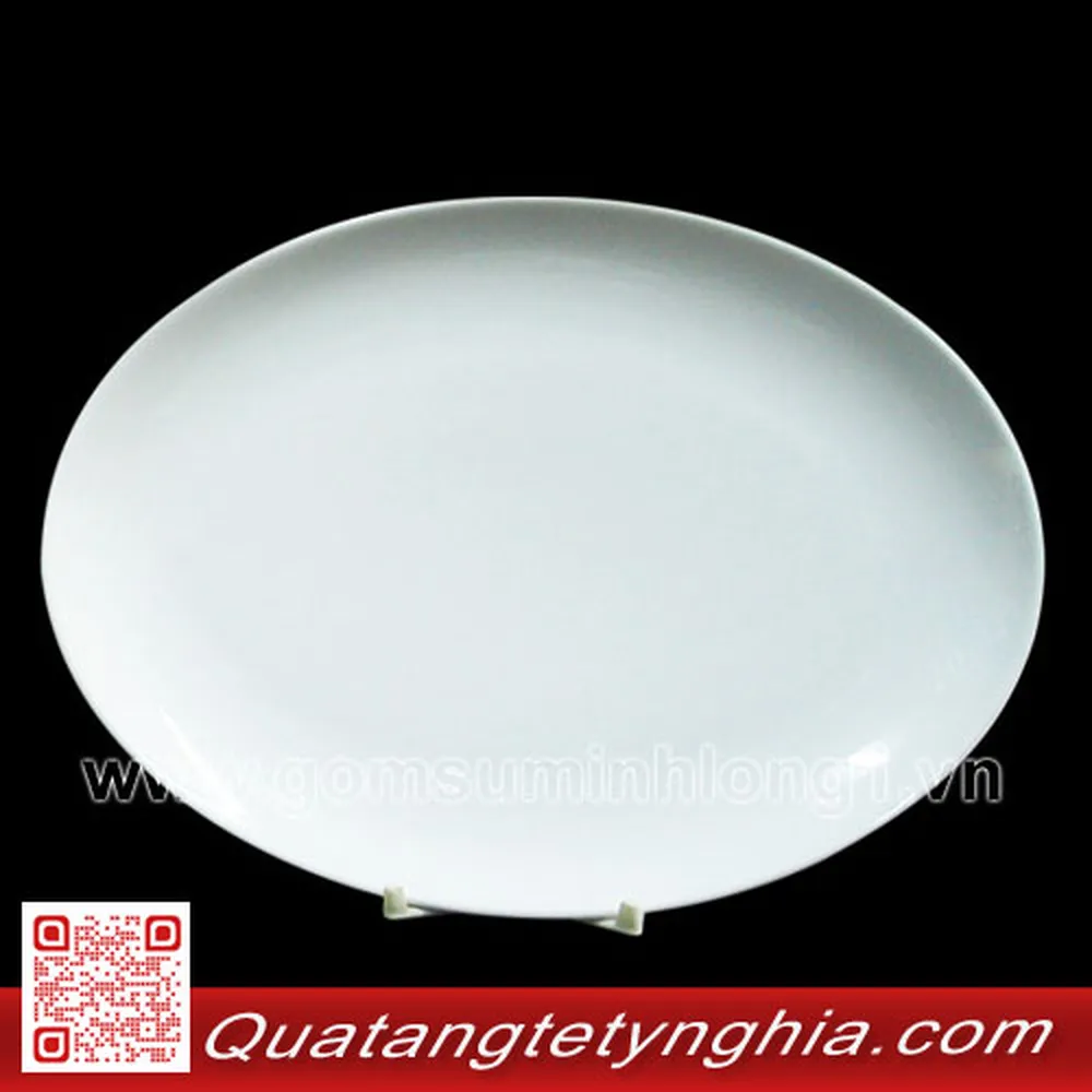 Dĩa xoài ảo 32cm Came Trắng