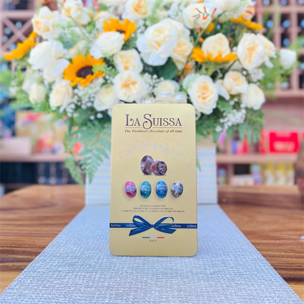 Hộp Sô Cô La Sữa Trứng Mini La Suissa 220G Vàng