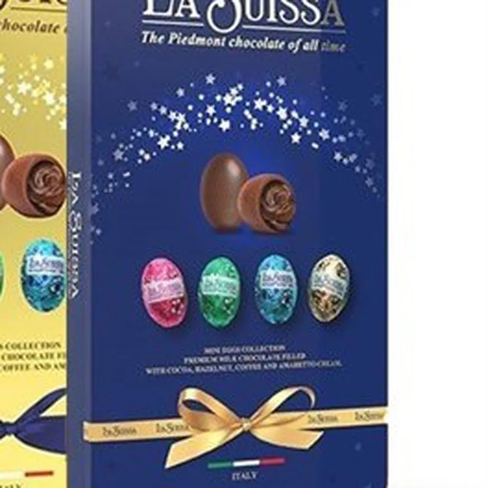 Hộp Sô Cô La Sữa Trứng Mini La Suissa 220G Xanh