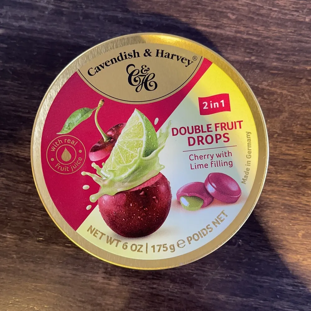 Kẹo C&H 175g DUO Cherry fill Lime