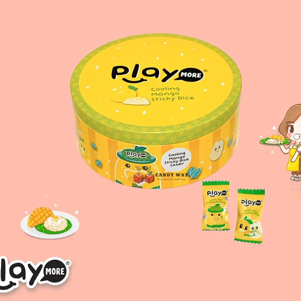 Kẹo The Không Đường Hương Xôi Xoài Playmore 40G