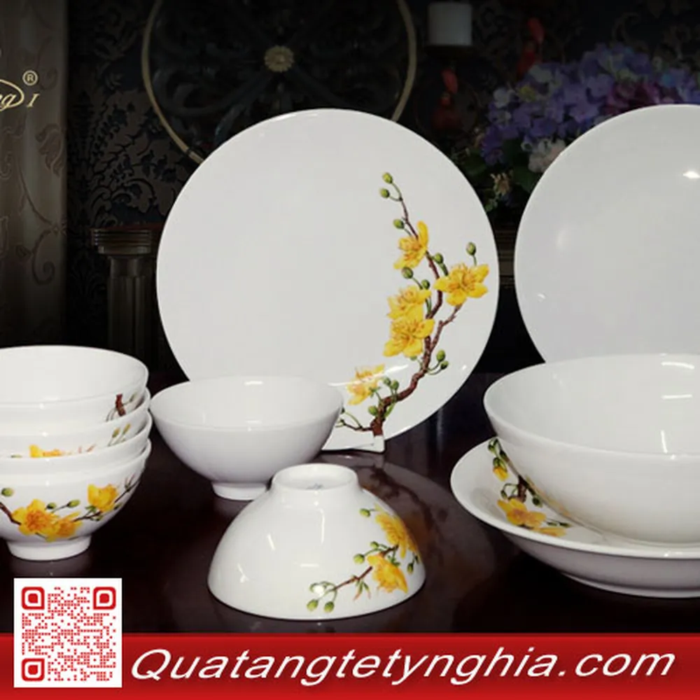 Quà tết tặng nhân viên - Bộ chén dĩa Minh Long