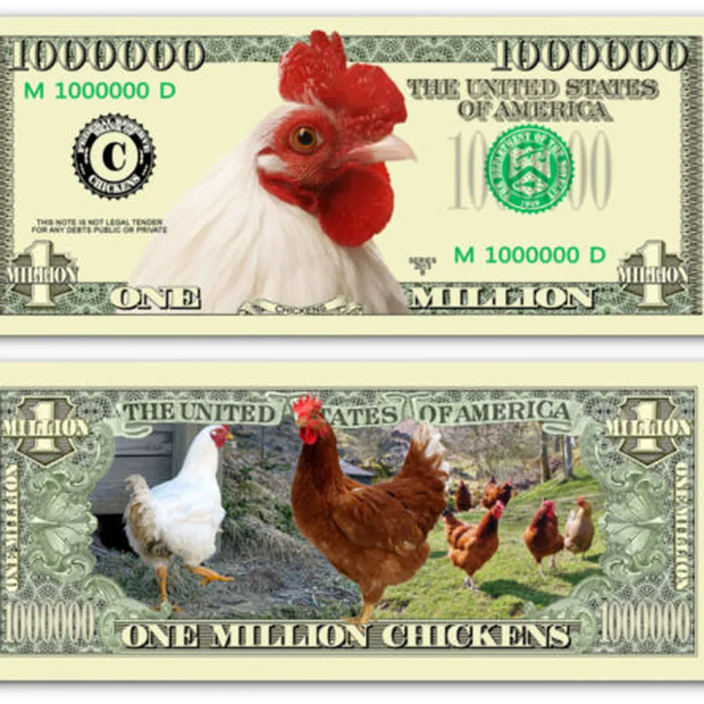 Tờ 1 triệu USD hình con gà