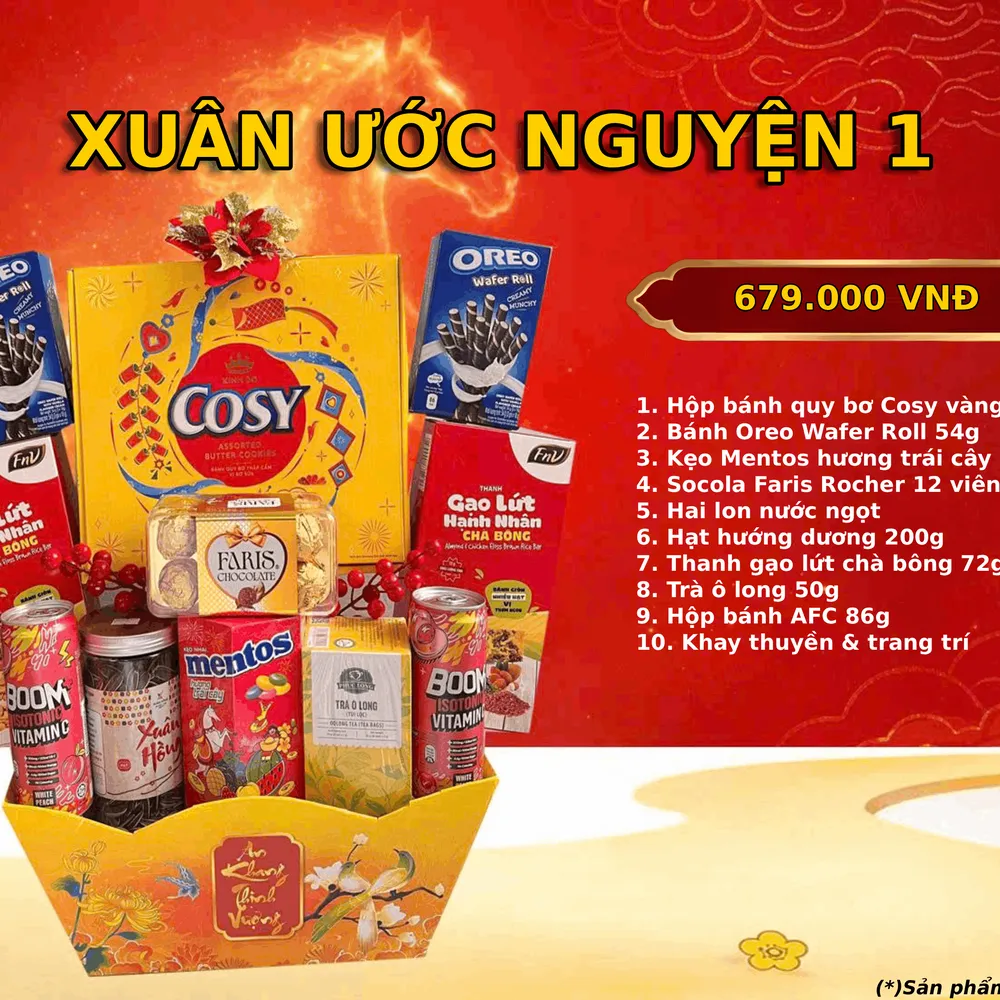 Giỏ quà Tết Xuân Ưóc Nguyện 1