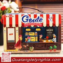 Quà tết Orion - Bánh Gouté hộp thiếc