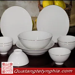 Bộ bàn ăn 10sp Daisy IFP chỉ vàng