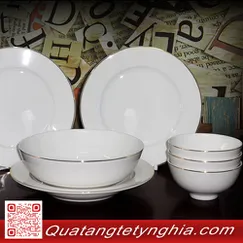 Bộ bàn ăn 10sp Jas IFP chỉ vàng
