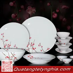 Bộ bàn ăn 22sp Hồng đào