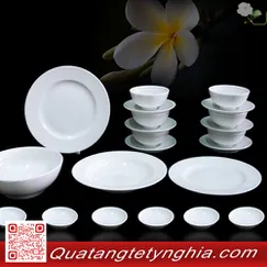 Bộ bàn ăn 22sp Trắng 22JAS