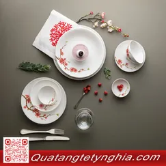 Bộ bàn ăn Daisy IFP Hồng Đào 14sp
