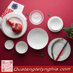 Bộ bàn ăn Jasmine IFP Chỉ Vàng 14sp