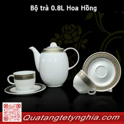 Bộ trà 0.8L Hoa Hồng