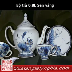 Bộ trà 0.8L Sen vàng