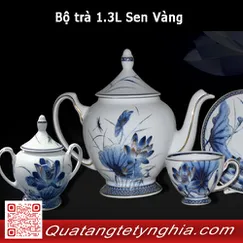 Bộ trà 1.3L Sen Vàng