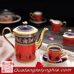 Bộ Trà Tulip Trống Đồng 0.8L