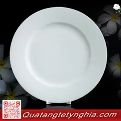 Dĩa tròn 31cm Trắng Jas