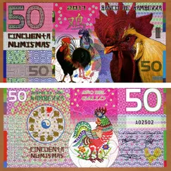 Tiền con gà Úc Kamberra 50 Numismas