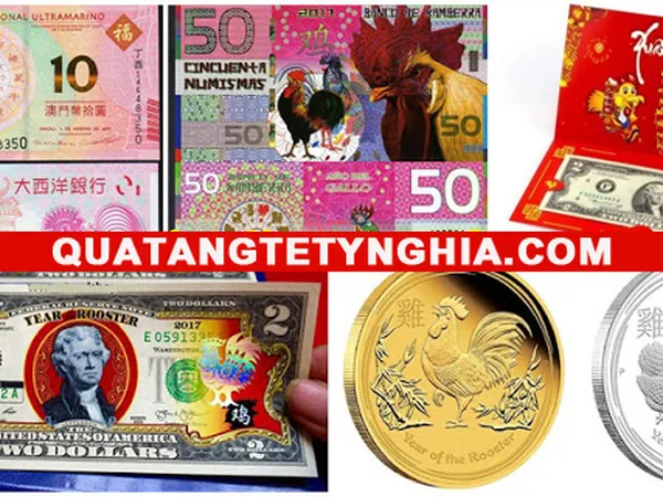 Tiền lì xì tết 2017 độc đáo hình con gà