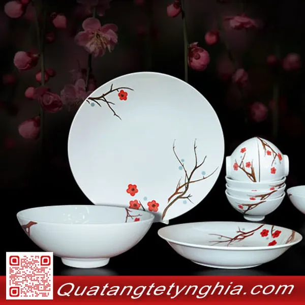 Bộ bàn ăn 09sp Hồng Mai