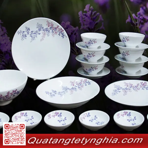 Bộ bàn ăn 22sp Cỏ Tím