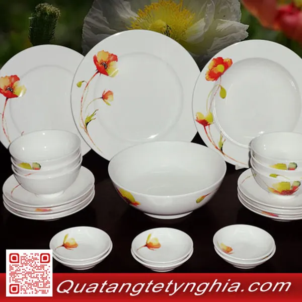 Bộ bàn ăn 22sp Jas IFP Anh Túc