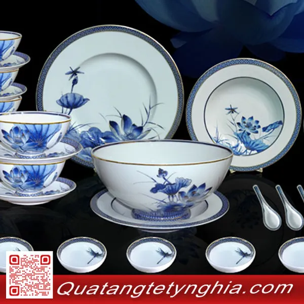 Bộ bàn ăn 30sp Sen Vàng