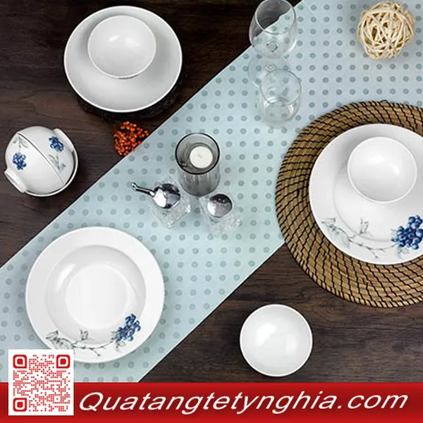 Bộ bàn ăn Jasmine IFP Việt Quất 14sp