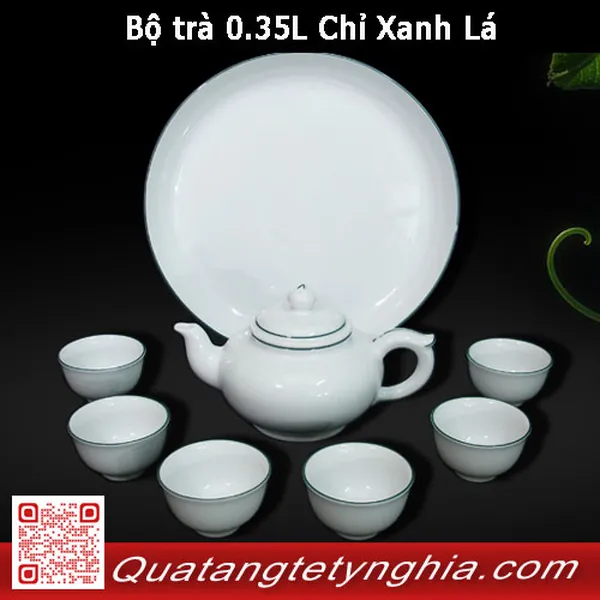 Bộ trà 0.35L Chỉ Xanh Lá