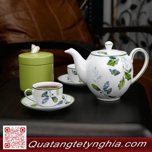 Bộ Trà Minh Long Lá xanh 0.8L