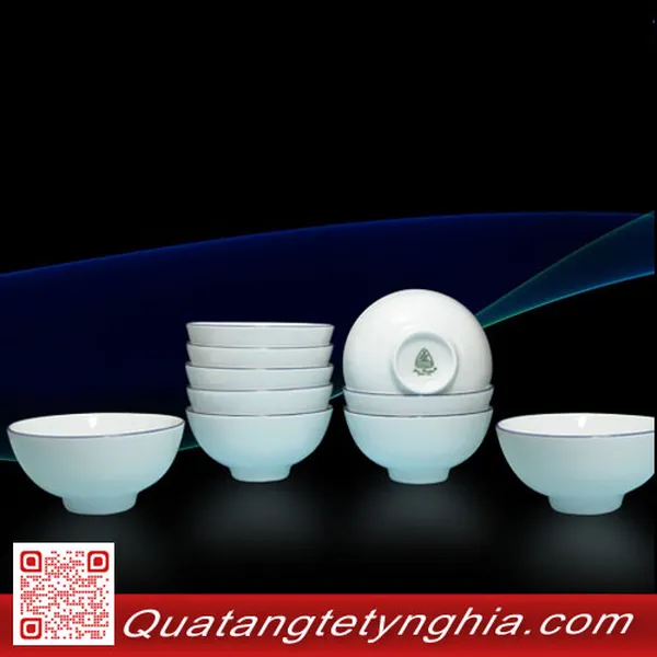 Chén Cơm Jas 11cm Chỉ Xanh Dương