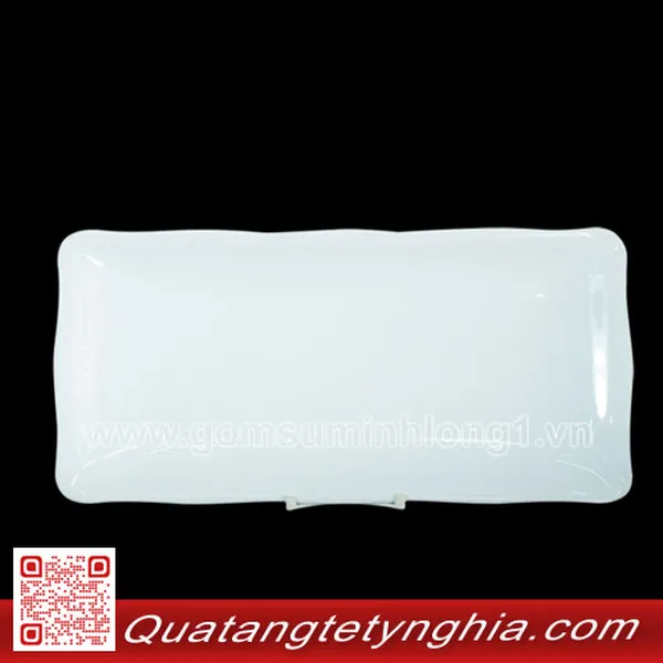 Dĩa Chữ Nhật 34*19cm Mẩu Đơn